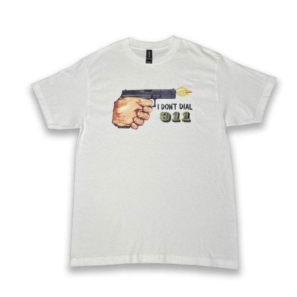 White Tee I DonT Dial 911